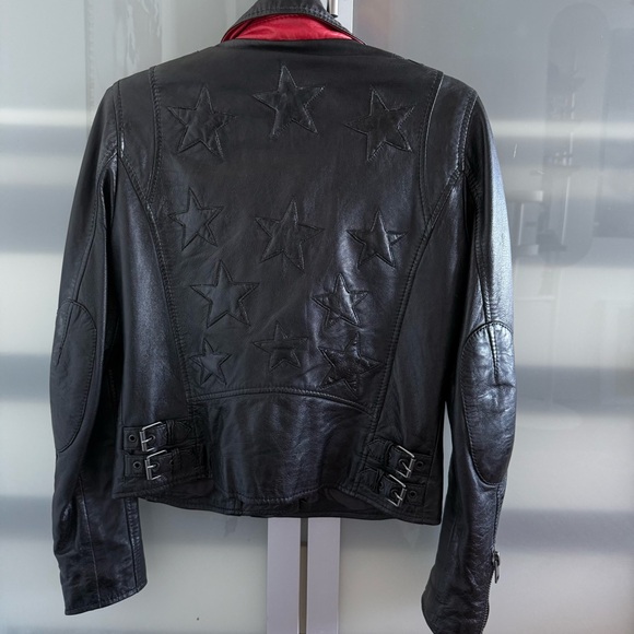 ⭐️Mauritius Leather Moto Jacket w Stars⭐️ - Picture 6 of 16